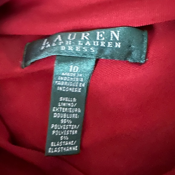 Ralph Lauren Elegant One Shoulder Slimming Dress Fall Wedding Cocktail RN41381 - Picture 12 of 13